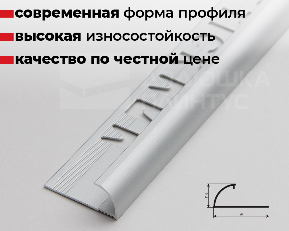 Профиль окантовочный Magic stick MSPK 03-9.2700.01L 9мм 2,7м Серебро Люкс